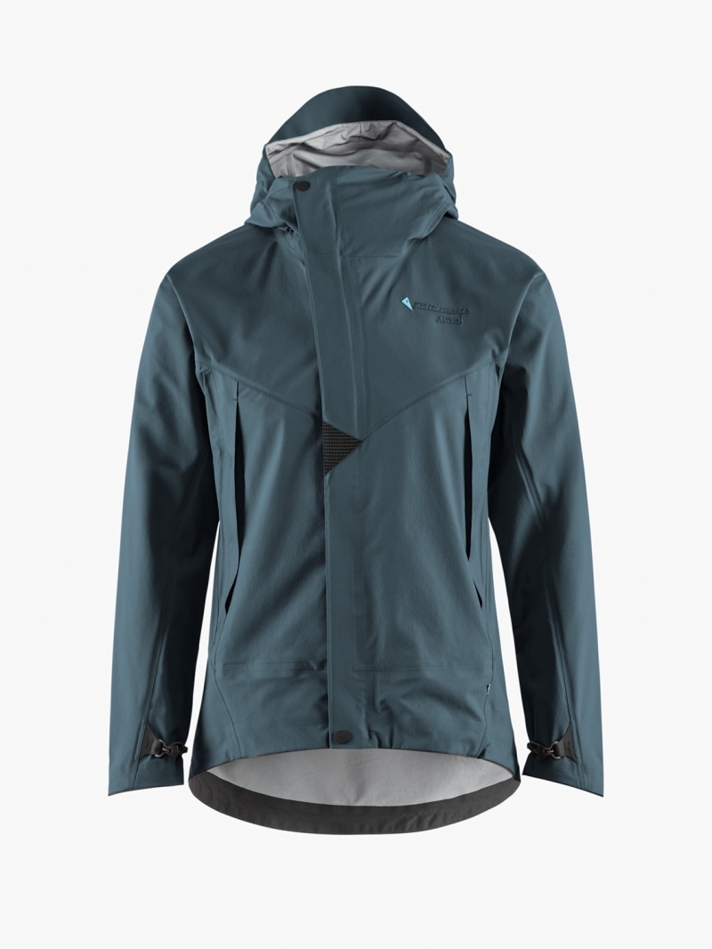 Women Klättermusen Asynja Waterproof Jackets Blue | 43058ONHZ