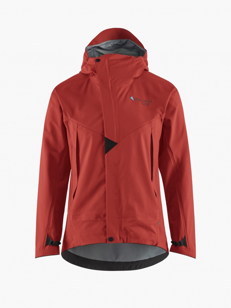 Women Klättermusen Asynja Waterproof Jackets Red | 97423ZCPI