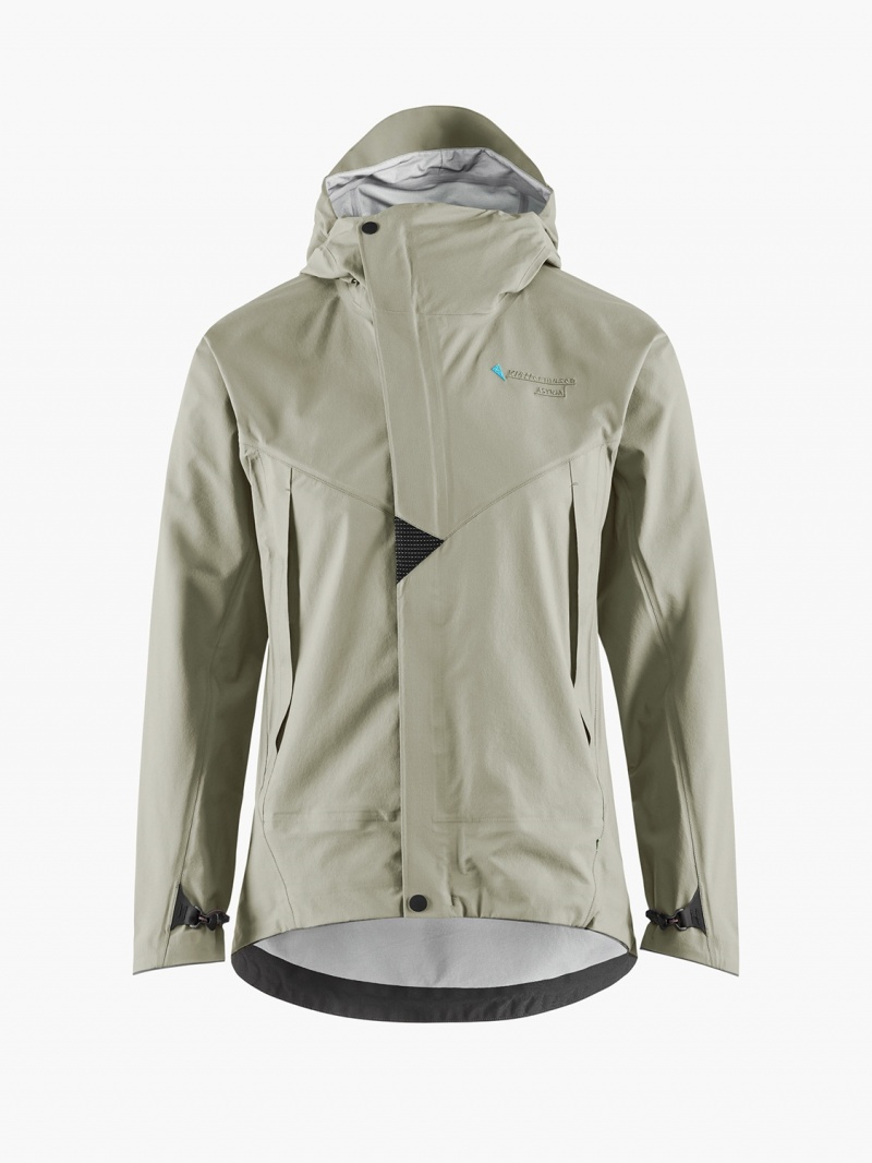 Women Klättermusen Asynja Waterproof Jackets Silver Green | 86049WGTR