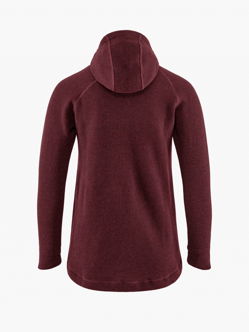 Women Klättermusen Balder Hoodie Midlayer Red | 64510JGTY