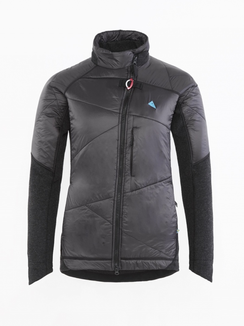 Women Klättermusen Balderin Down Jackets Black | 23516ZRJN