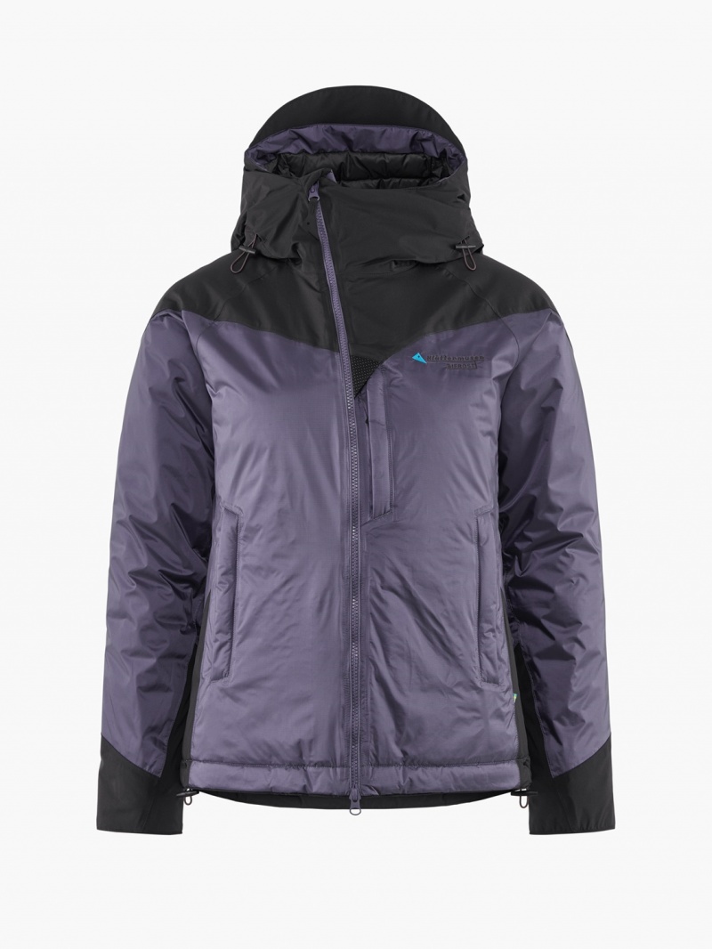 Women Klättermusen Bifrost Down Jackets Purple Black | 81527FVDA