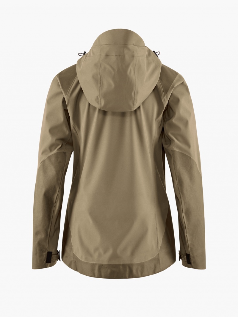 Women Klättermusen Brage 2.0 Waterproof Jackets Dark Khaki | 01627MHTF