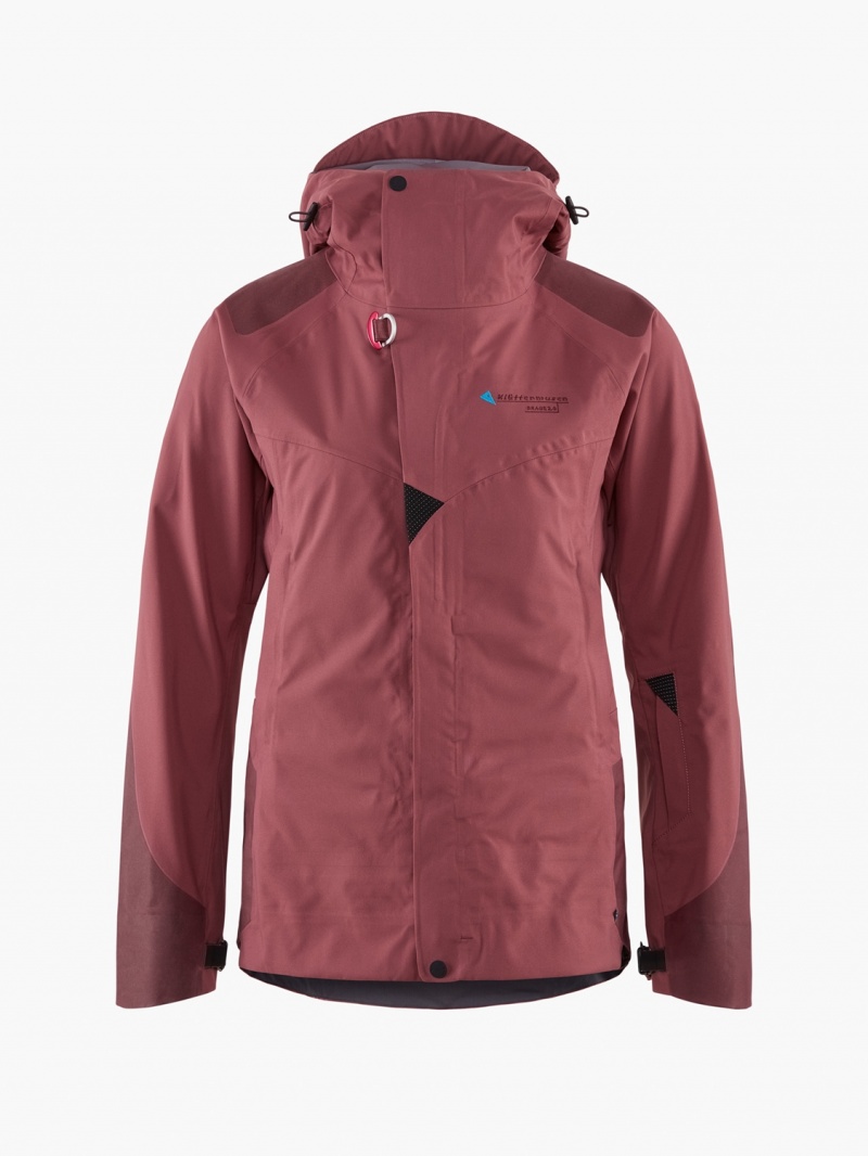 Women Klättermusen Brage 2.0 Waterproof Jackets Red | 36548TNQI