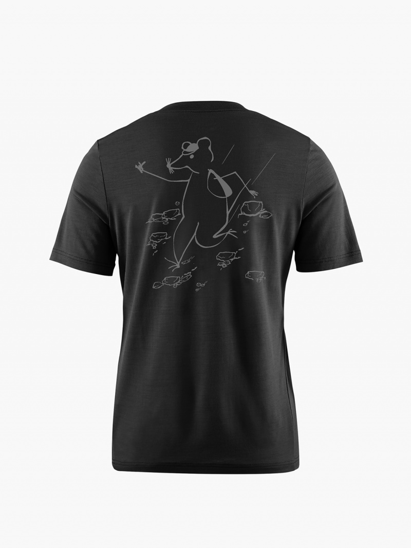 Women Klättermusen Dagr T-Shirt Black | 02869RJXD