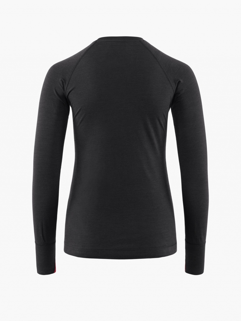 Women Klättermusen Fafne Baselayer Black | 06971UIYL