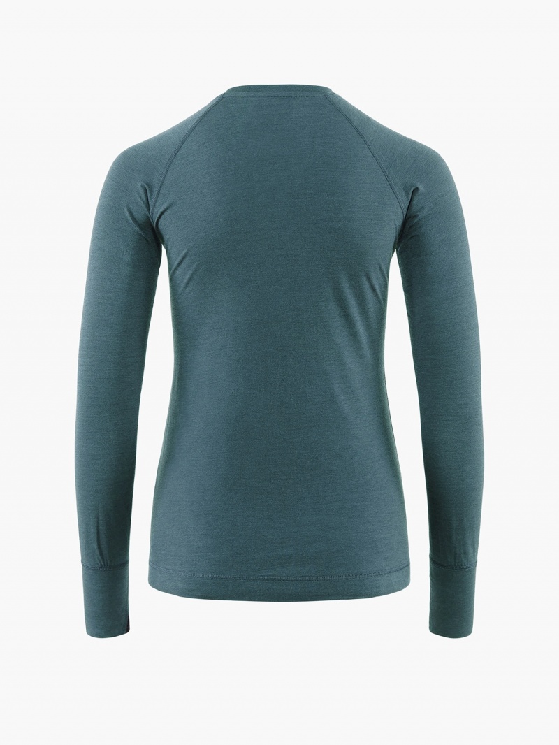 Women Klättermusen Fafne Baselayer Blue | 57183UTDH