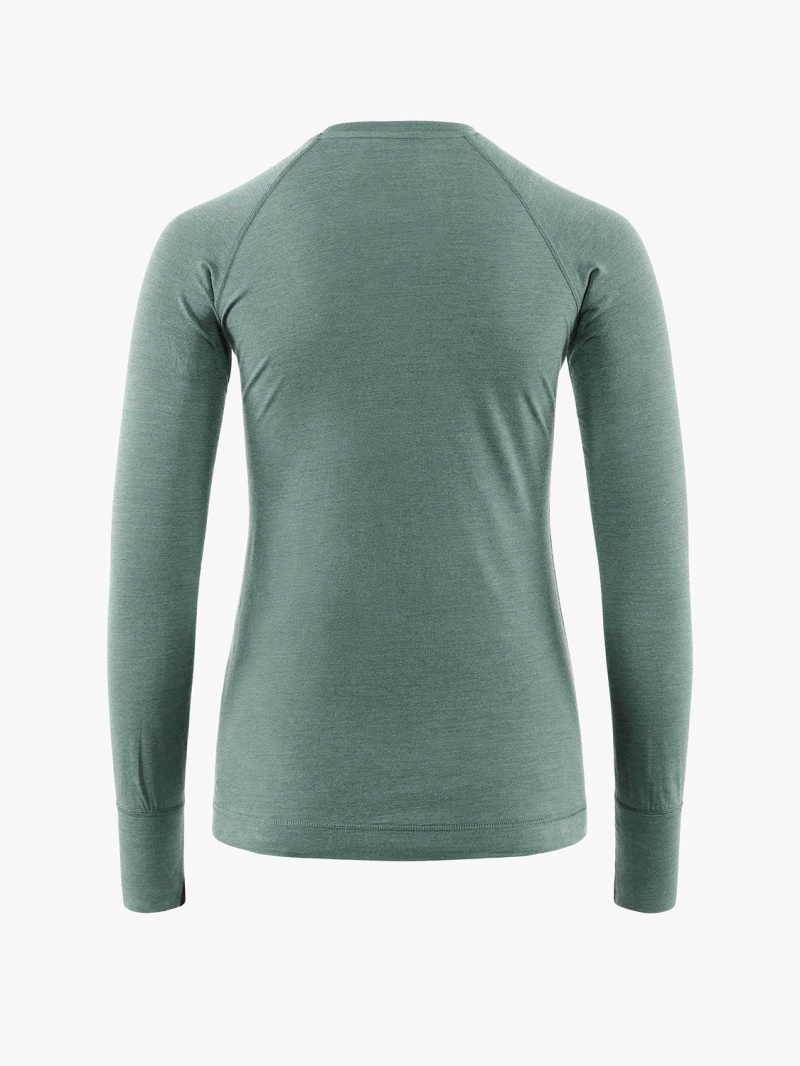 Women Klättermusen Fafne Baselayer Green | 01452MGIP