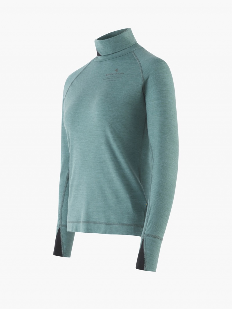 Women Klättermusen Fafne Baselayer Green | 60149VPJG