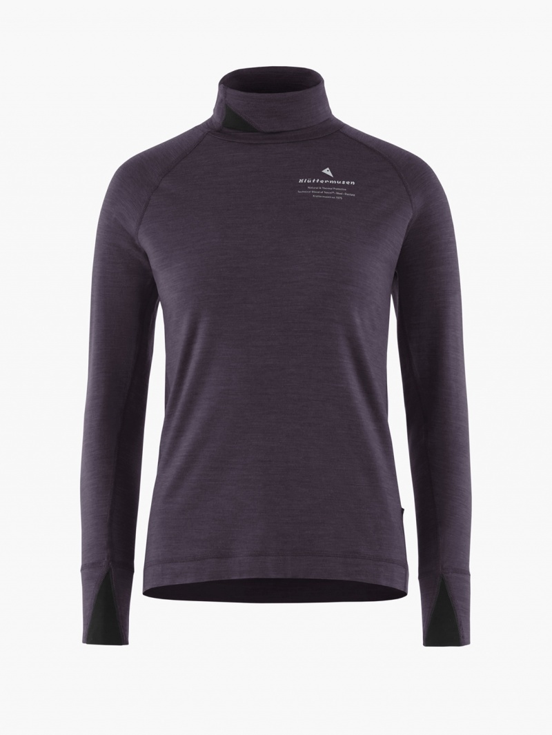 Women Klättermusen Fafne Baselayer Purple | 20815JOSC