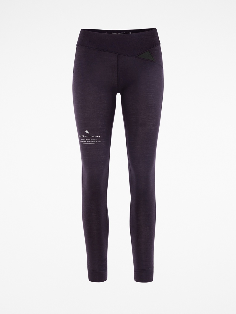 Women Klättermusen Fafne Baselayer Purple | 35082GDLX