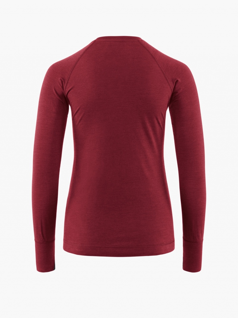 Women Klättermusen Fafne Baselayer Red | 56908NRQZ