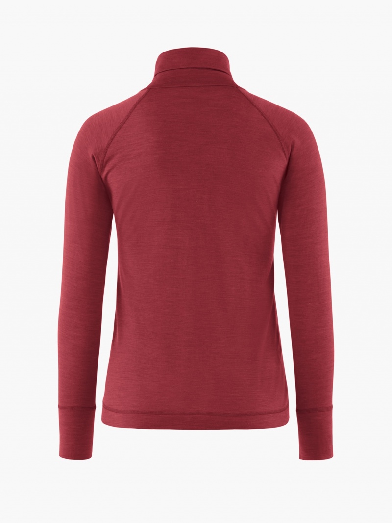 Women Klättermusen Fafne Baselayer Red | 95246OZED