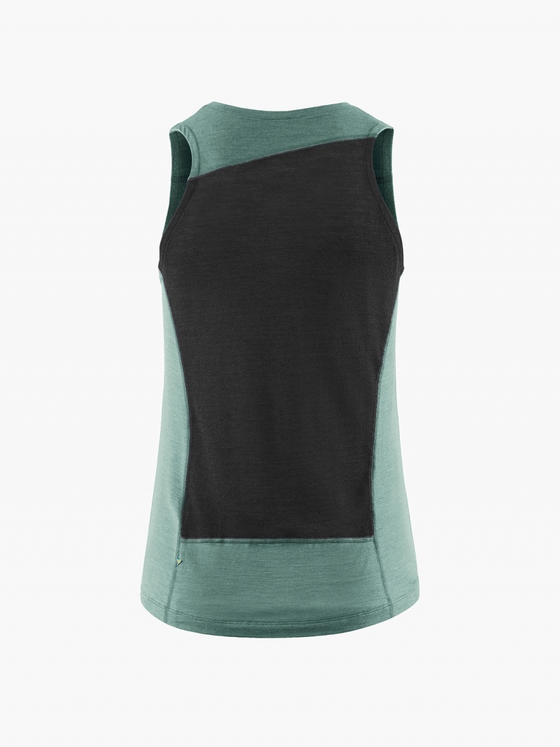 Women Klättermusen Fafne T-Shirt Green | 70831KVMT