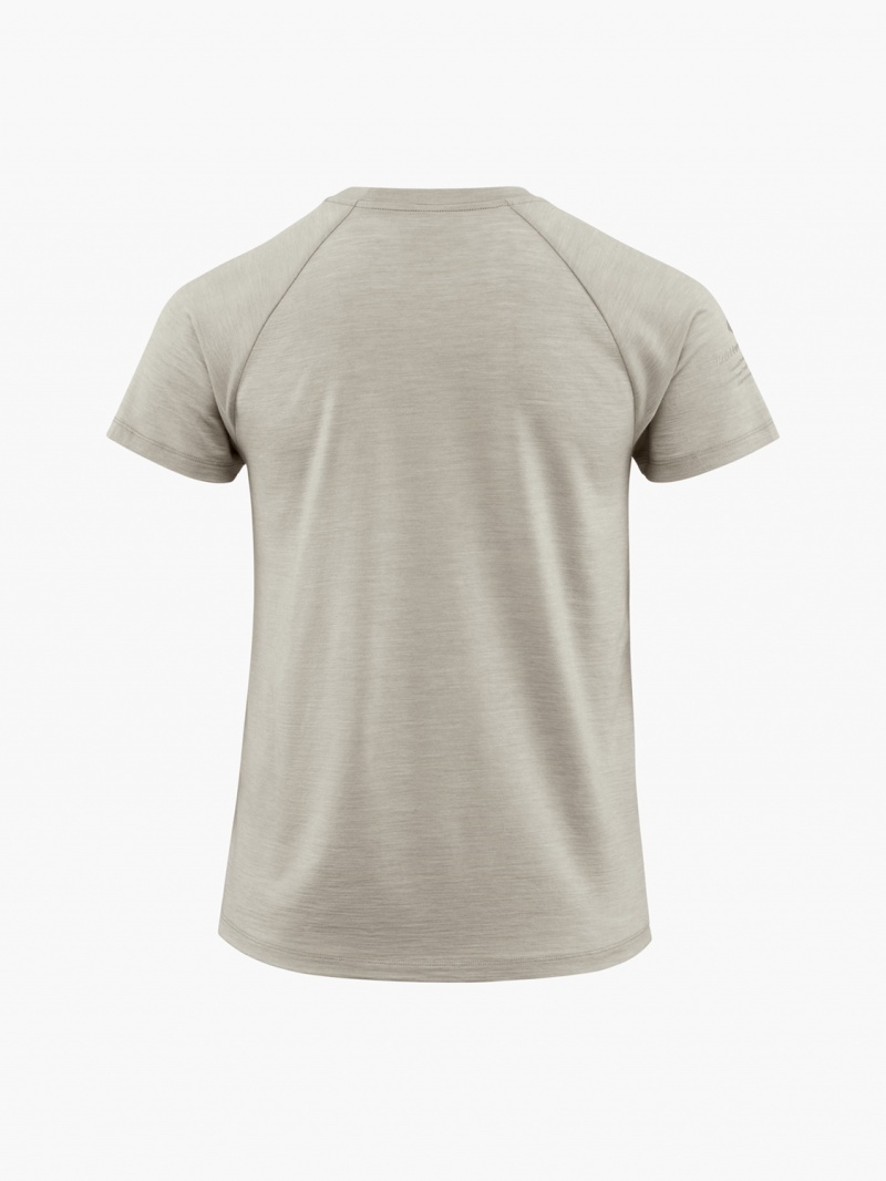 Women Klättermusen Fafne T-Shirt Grey | 46053ZQNX