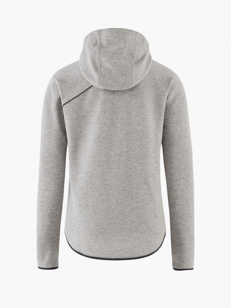 Women Klättermusen Falen Wooly Sweater Grey | 41830QEDY