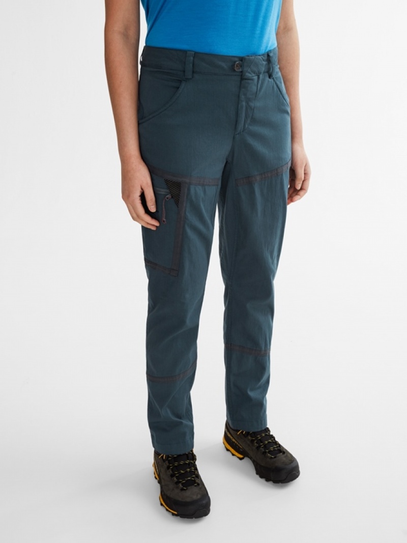 Women Klättermusen Gefjon Pants Blue | 28396PWBH