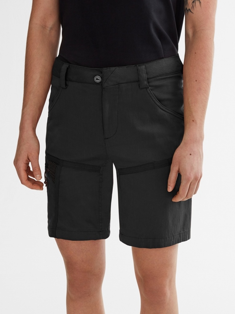 Women Klättermusen Gefjon Shorts Black | 49301NEUY