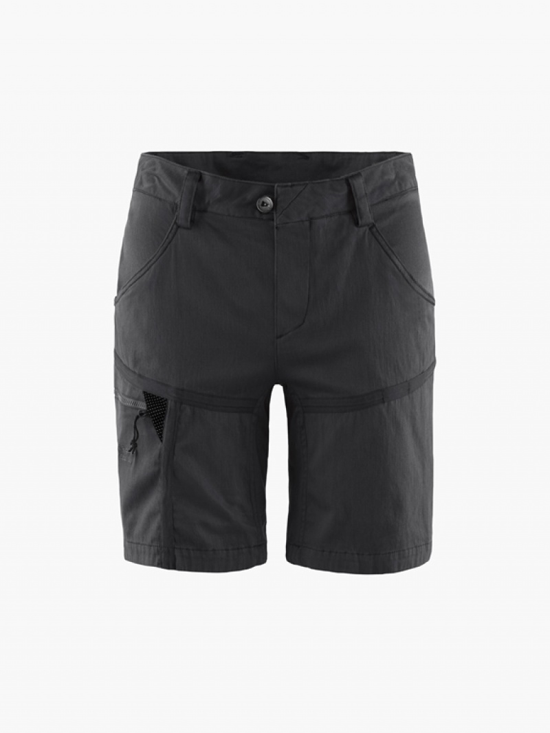 Women Klättermusen Gefjon Shorts Black | 49301NEUY