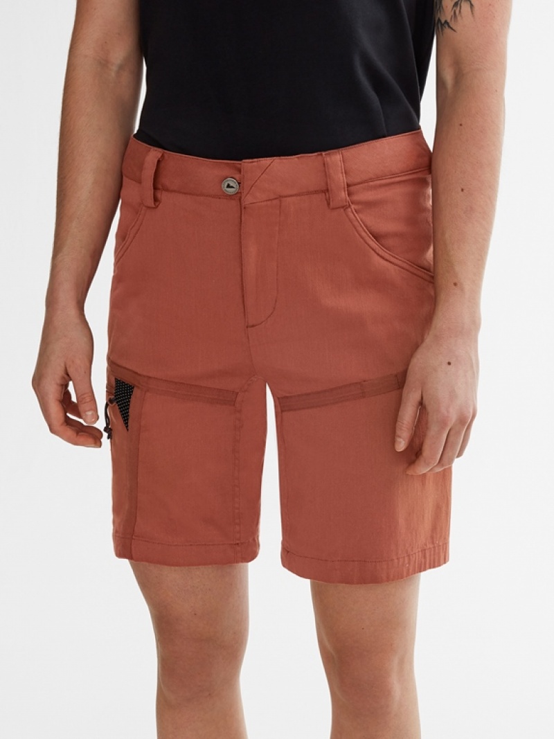 Women Klättermusen Gefjon Shorts Red | 17286LIQN