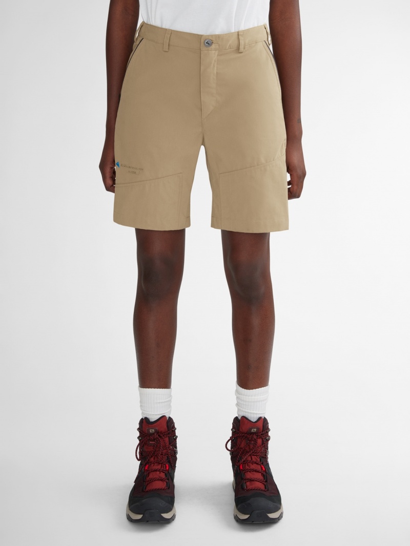 Women Klättermusen Grimm Shorts Khaki | 89154LNWK