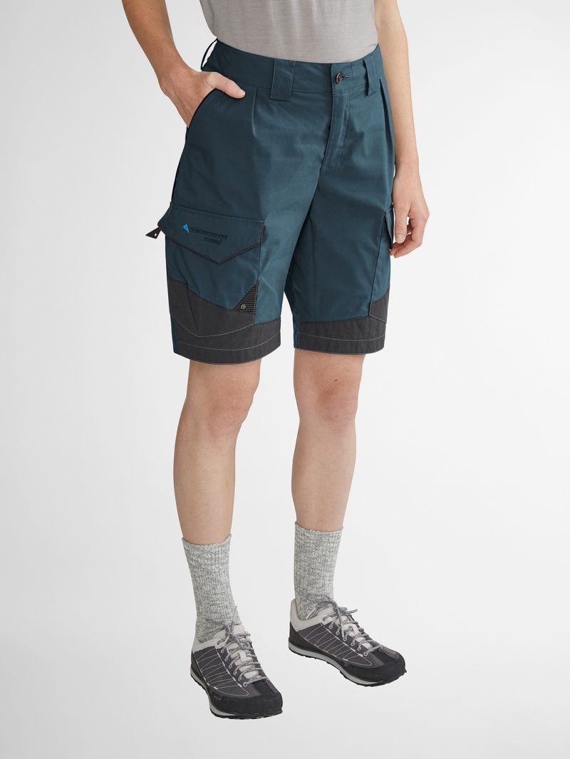 Women Klättermusen Grimner Shorts Blue Black | 13786POHV