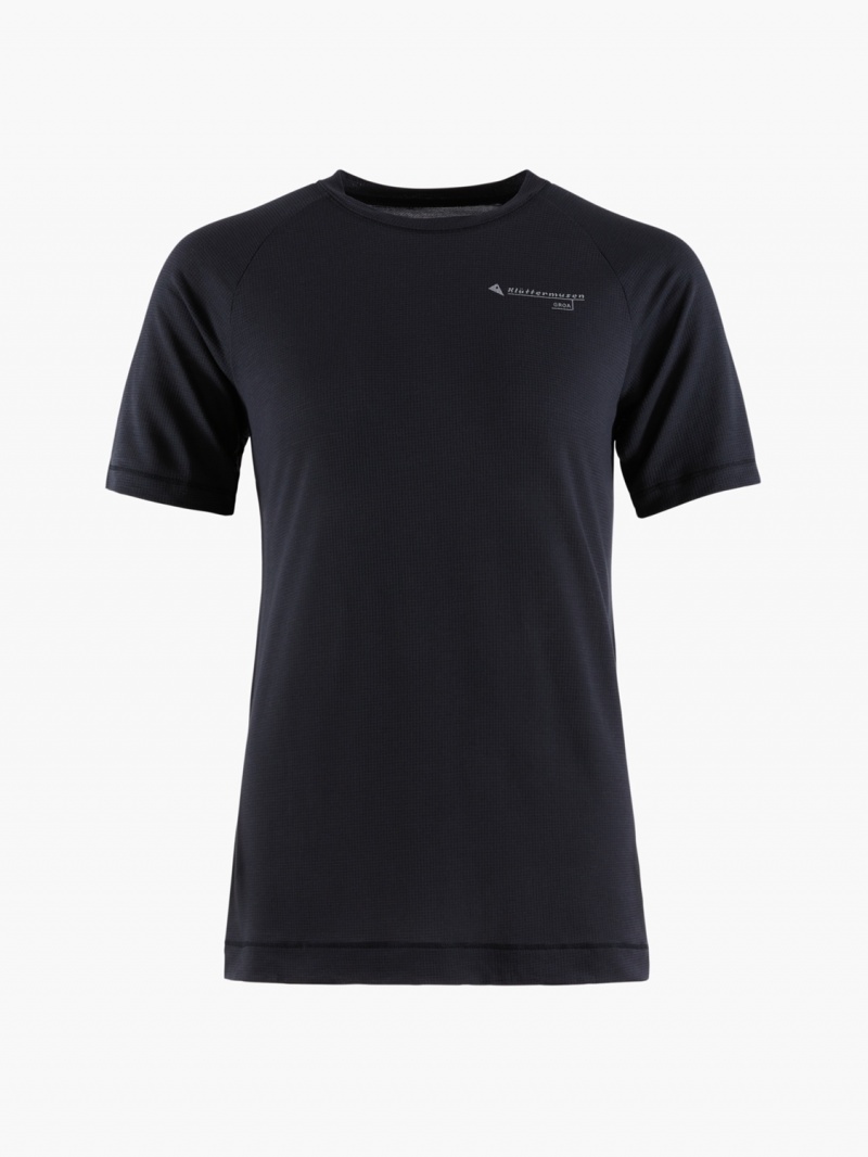 Women Klättermusen Groa T-Shirt Black | 37102OJLZ