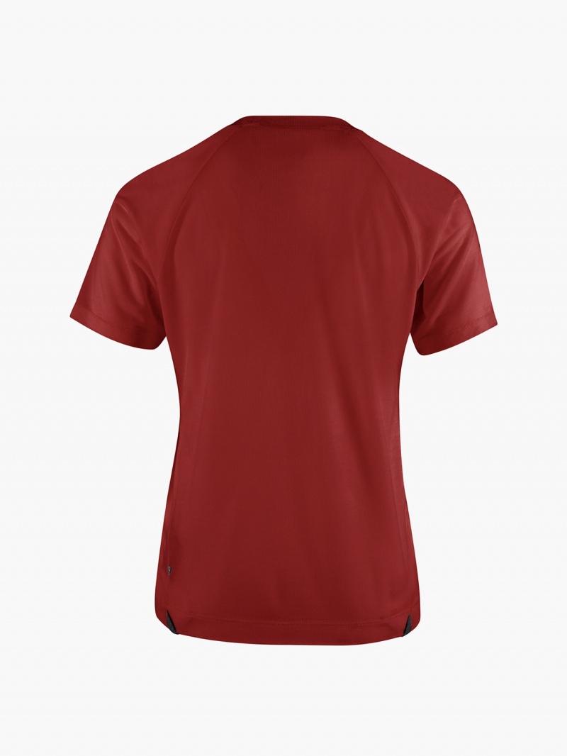 Women Klättermusen Groa T-Shirt Red | 78956XZPJ