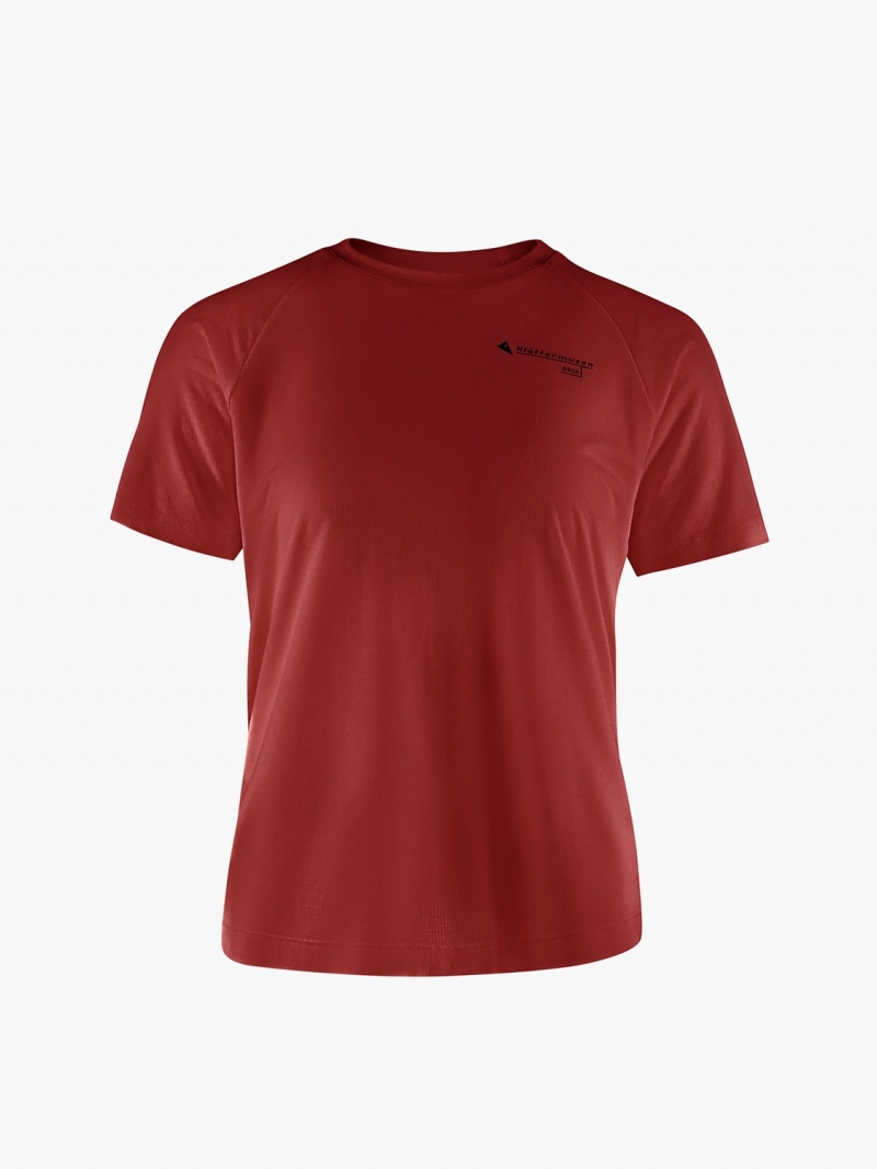 Women Klättermusen Groa T-Shirt Red | 78956XZPJ