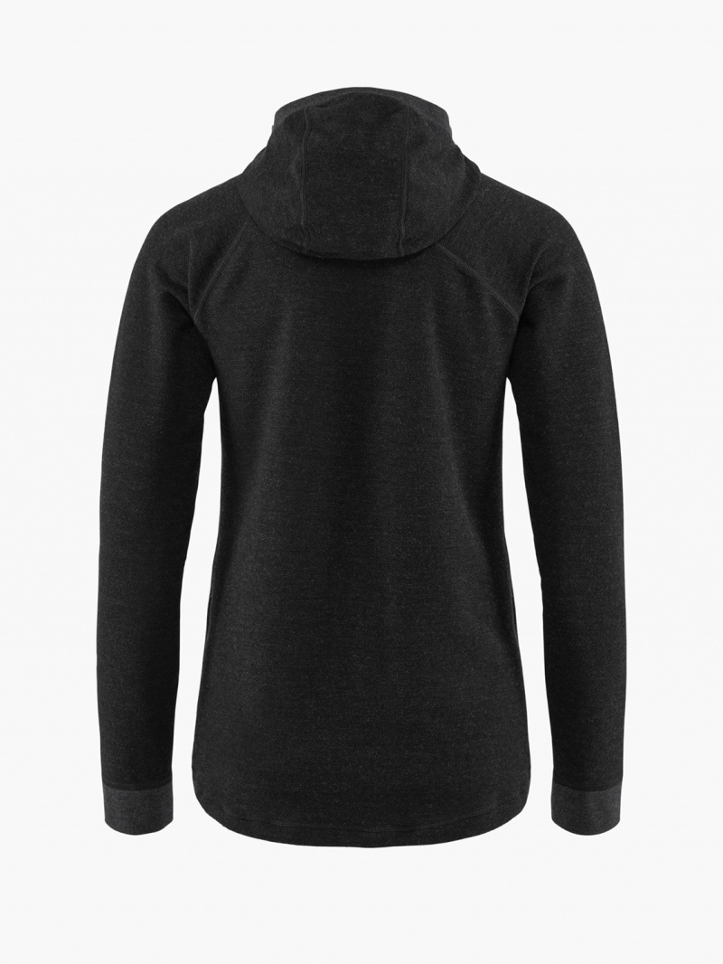 Women Klättermusen Hödur Fleece Black | 20651RXWS