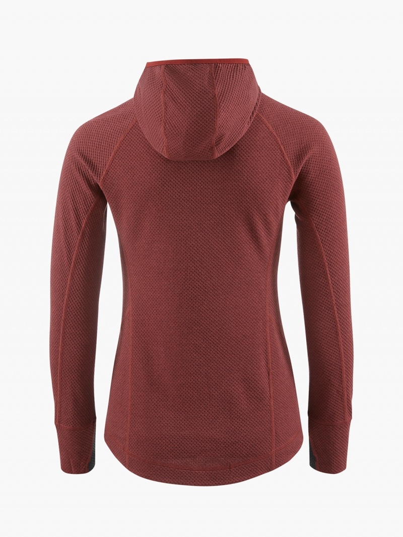 Women Klättermusen Huge Hoodie Red | 07825DNTR