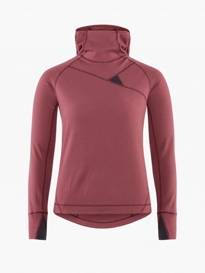 Women Klättermusen Huge Hoodie Red | 20539PYKZ