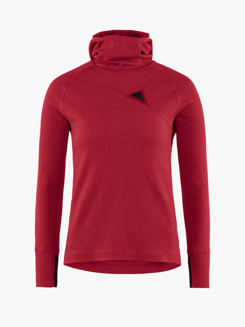 Women Klättermusen Huge Hoodie Red | 58063BDZT