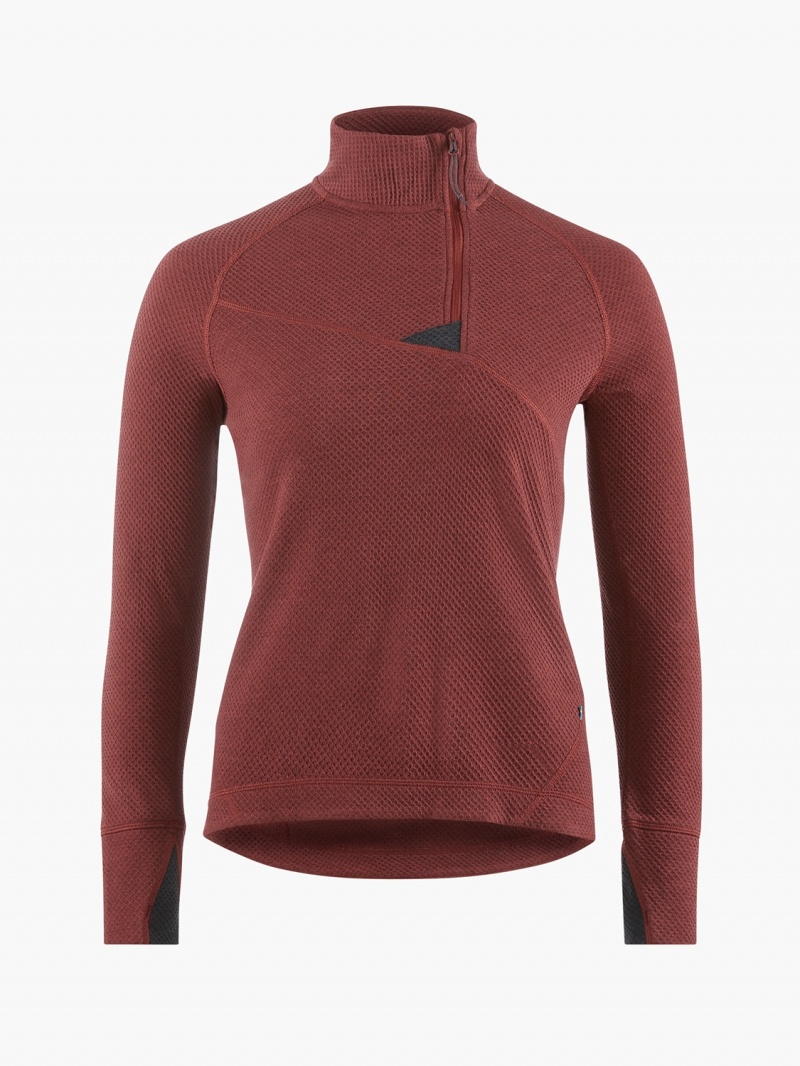 Women Klättermusen Huge Sweater Red | 47806KLYF