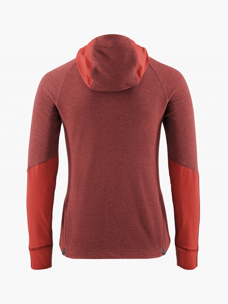 Women Klättermusen Hugin Fleece Red | 62359JZBA