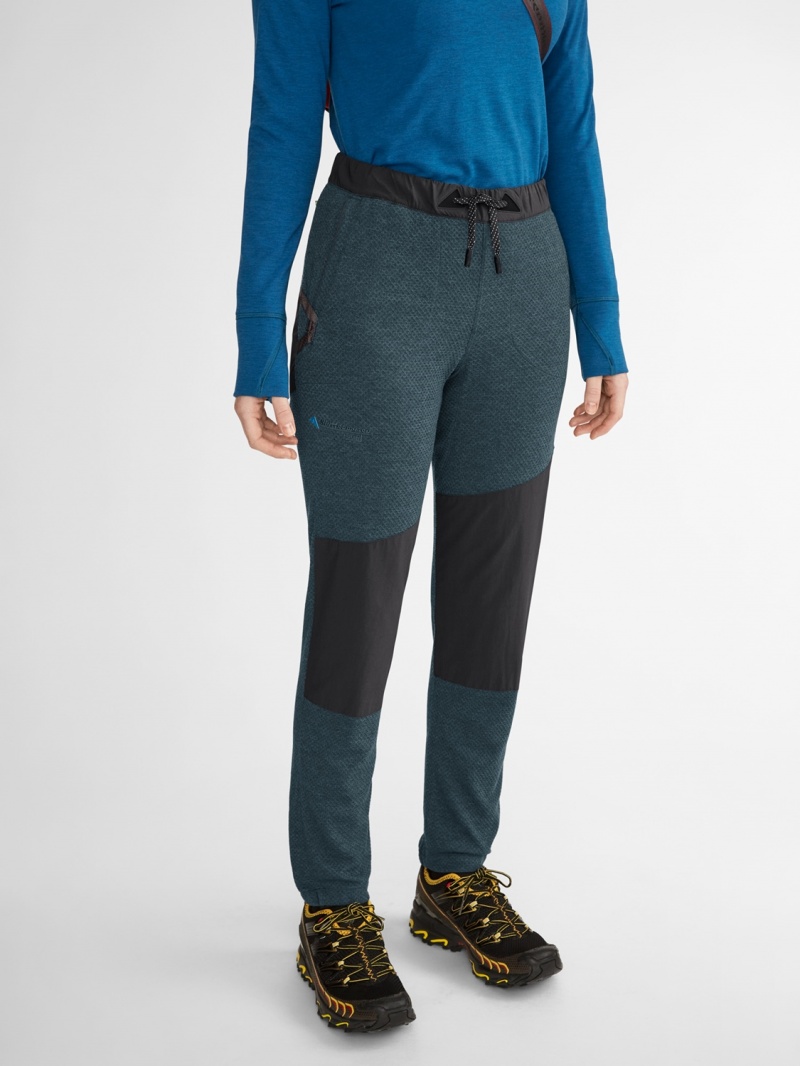 Women Klättermusen Hugin Pants Green Blue | 34562YMEC