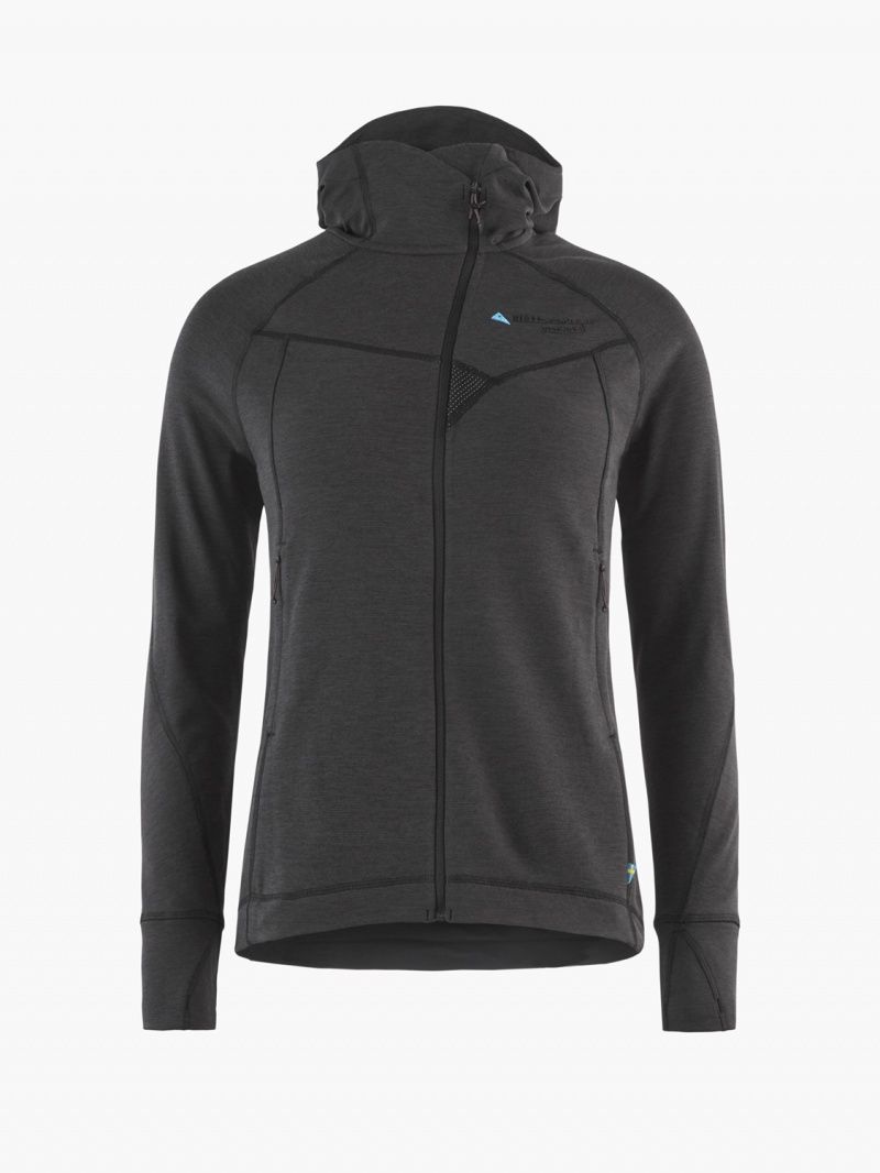 Women Klättermusen Njorun 2.0 Hoodie Black | 92387VWOT