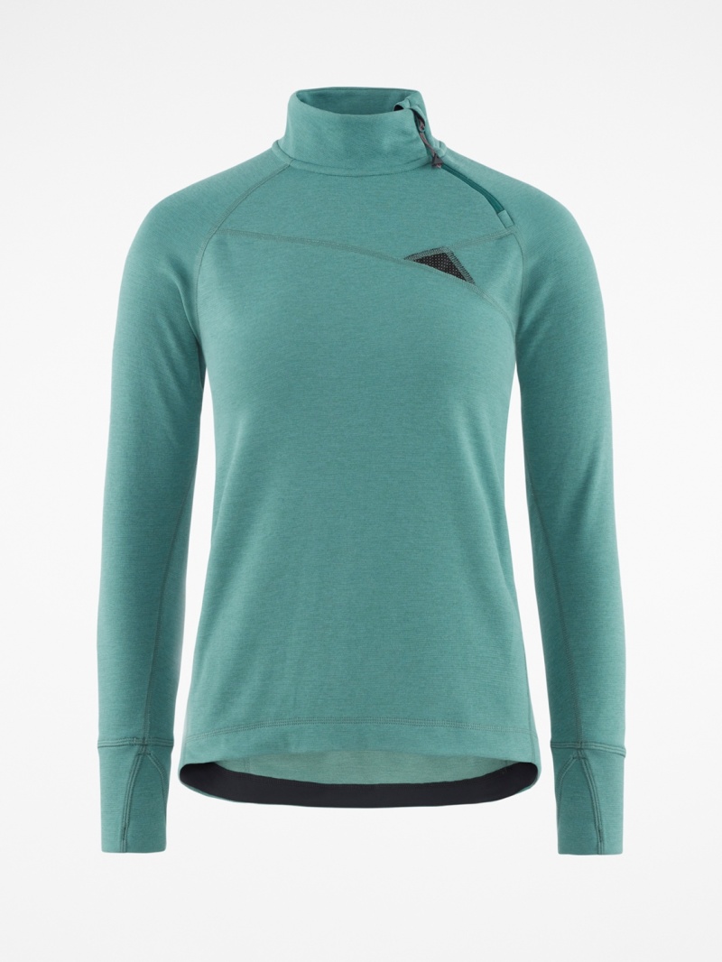 Women Klättermusen Njorun Midlayer Green | 12467APVW