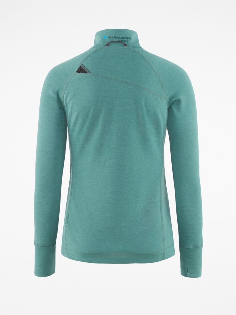 Women Klättermusen Njorun Midlayer Green | 12467APVW