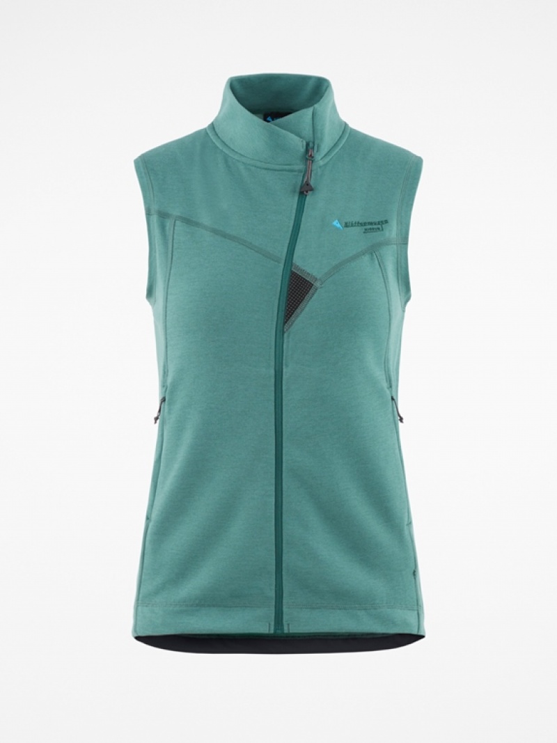 Women Klättermusen Njorun Vest Green | 34058WJTK