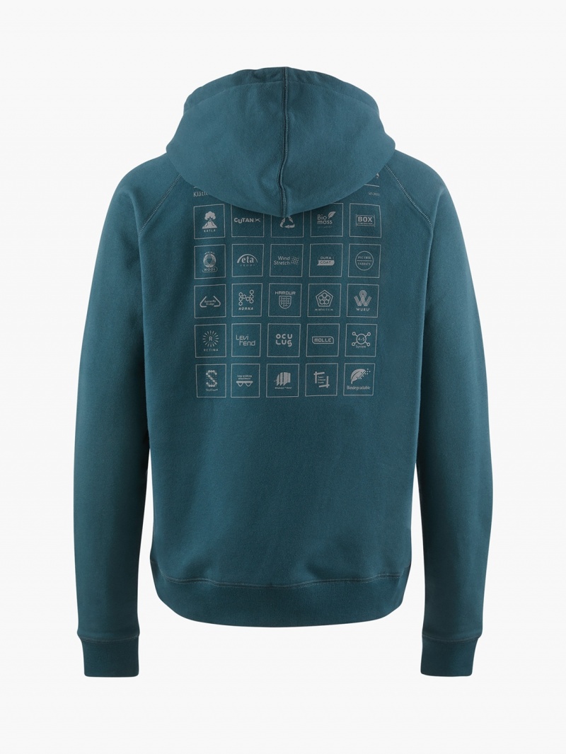 Women Klättermusen Runa Elements Hoodie Blue | 02753DWKC