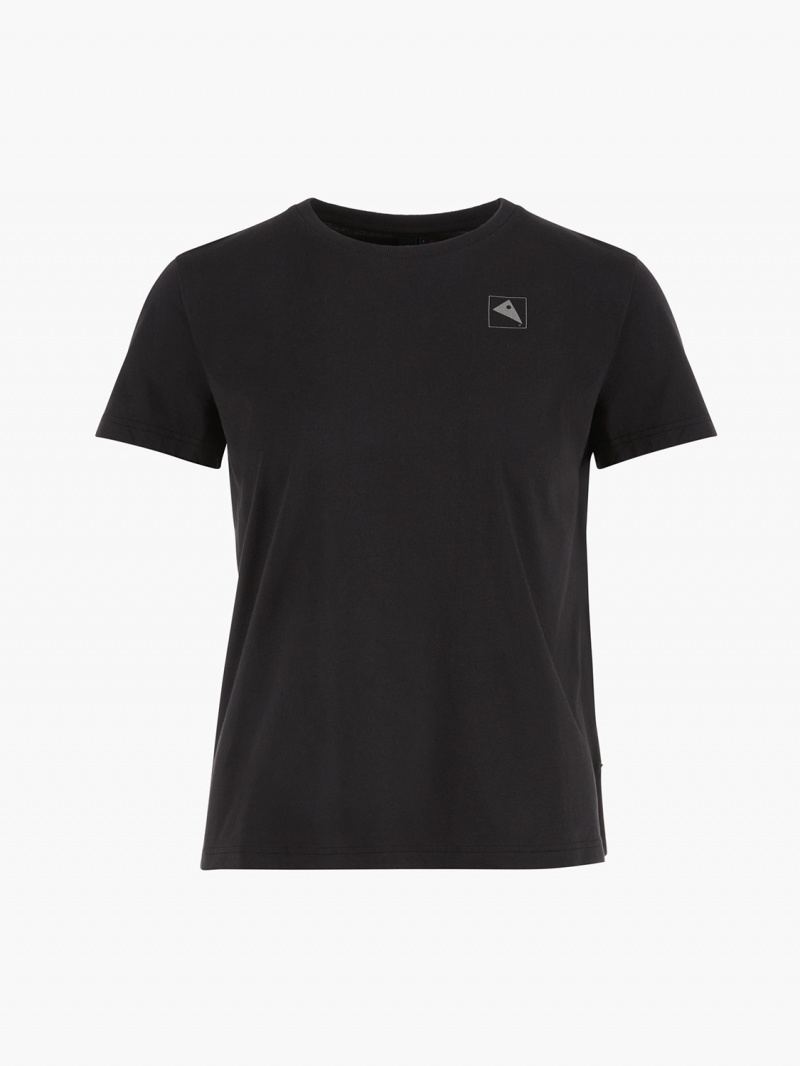 Women Klättermusen Runa Elements T-Shirt Black | 41692BTXF