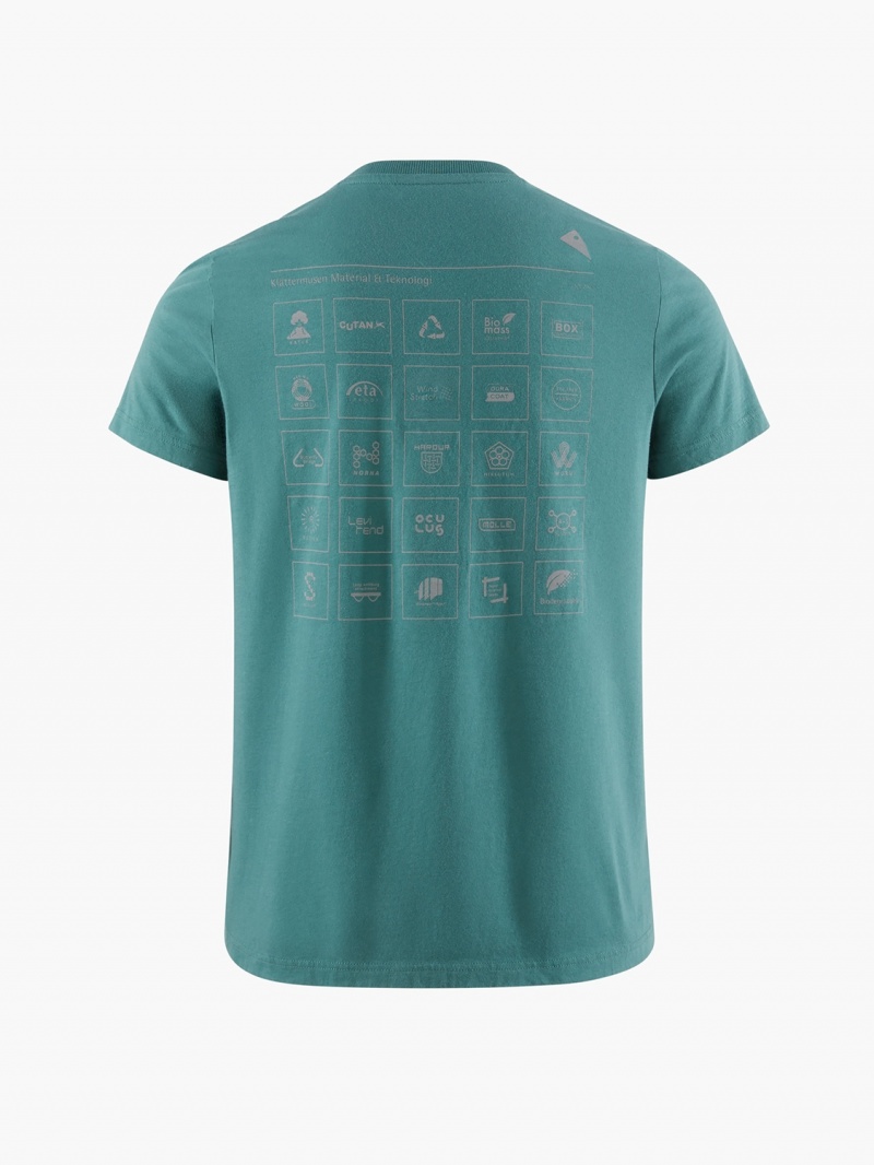 Women Klättermusen Runa Elements T-Shirt Green | 98761FMNK