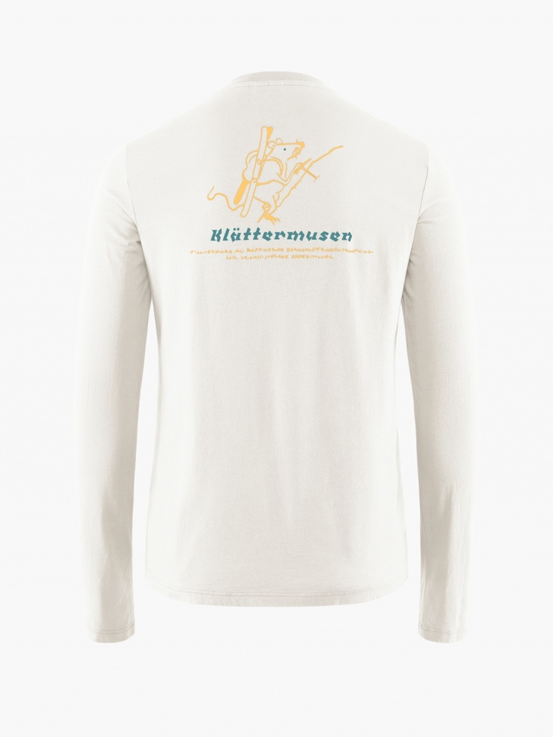 Women Klättermusen Runa Endeavour T-Shirt White | 67140SQGO