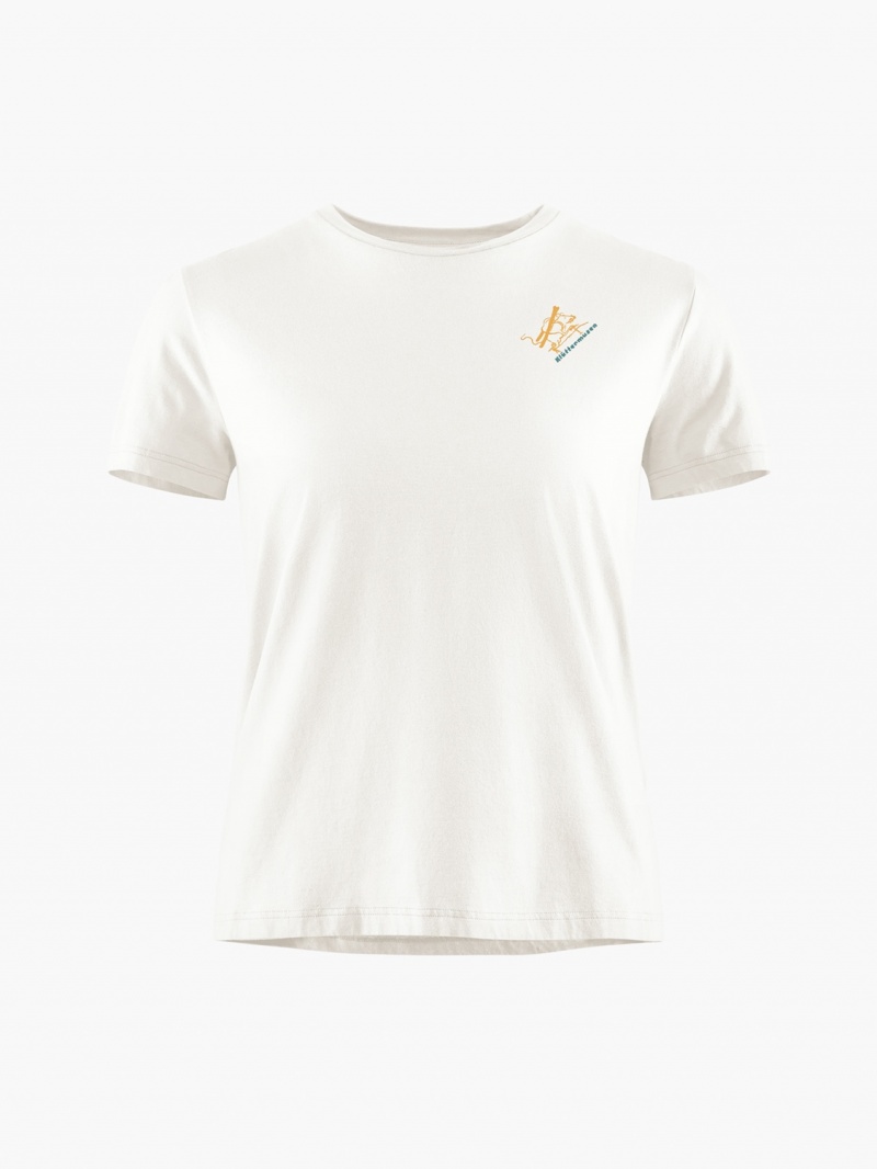 Women Klättermusen Runa Endeavour T-Shirt White | 92048UPQT