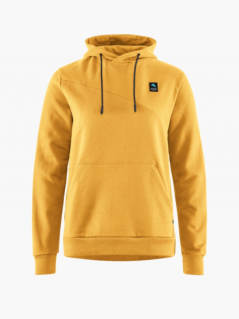 Women Klättermusen Runa Maker Hoodie Sweater Gold | 85397ZWHF