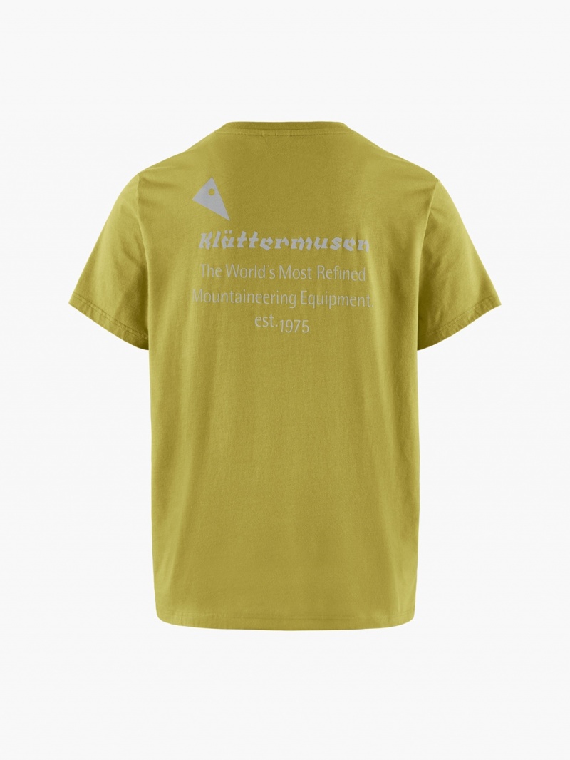 Women Klättermusen Runa Maker T-Shirt Green | 86029BKRQ