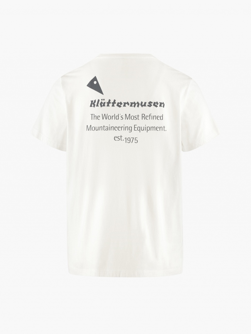 Women Klättermusen Runa Maker T-Shirt White | 72493NISE