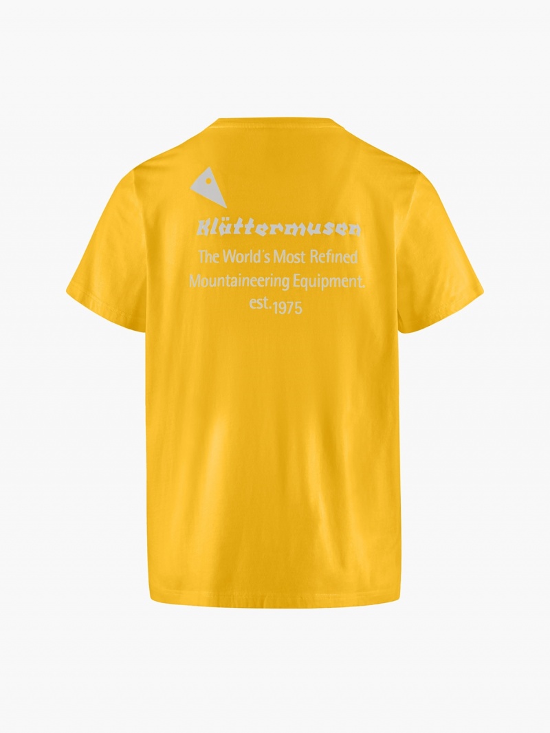 Women Klättermusen Runa Maker T-Shirt Yellow | 68543PJCR