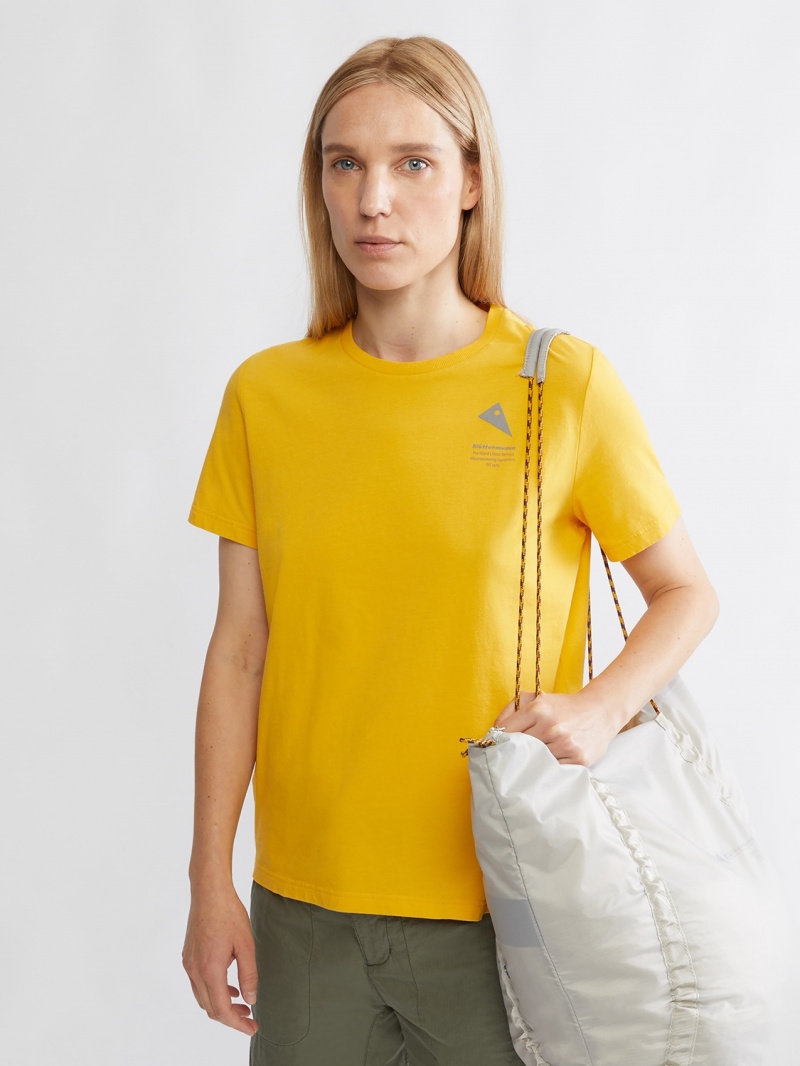 Women Klättermusen Runa Maker T-Shirt Yellow | 68543PJCR